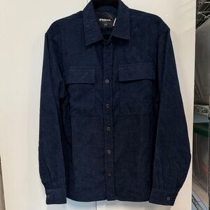 RSQ Men's Dark Blue Corduroy Shirt Jacket